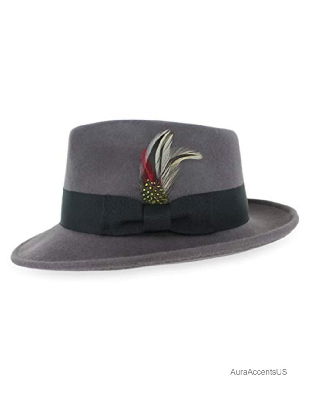 Crushable 100% Wool Felt Fedora Hat Water Stain Resistant Travel Friendly